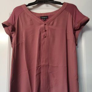 Mauve short sleeve blouse